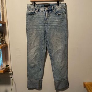 Banana Republic Light Acid Wash Slouch Cuffed Hem Jeans Size 28/6